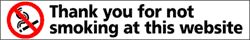 Thank you for not smoking at this website