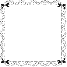 lace border with black bows