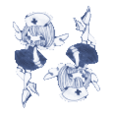 two blue nurses